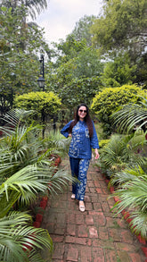 Denim face coord set